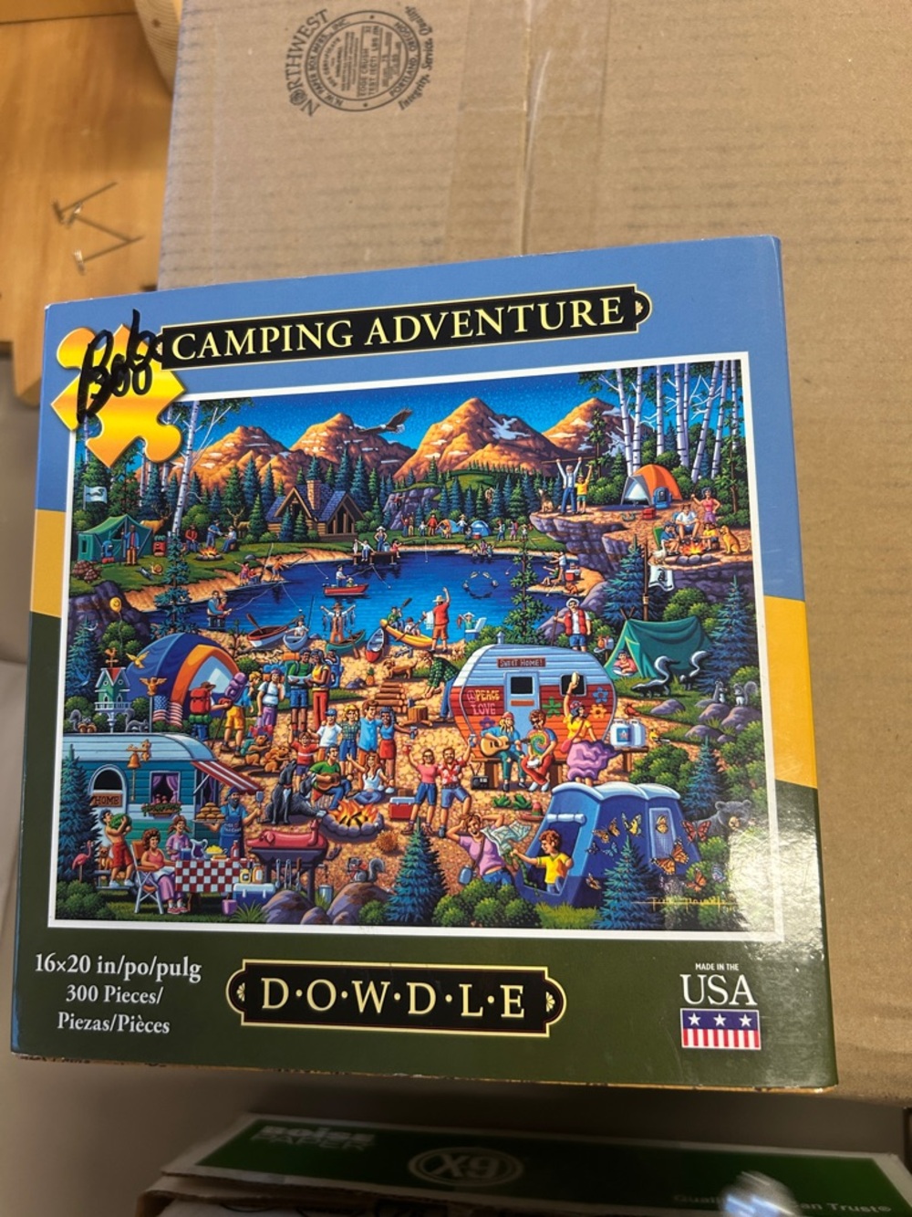Camping Adventure 300-Piece Jigsaw Puzzle - Blue